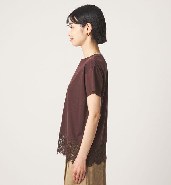 UNITED ARROWS green label relaxing「スソ レース ショートスリーブ カットソー」|Tシャツ・カットソー|