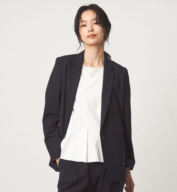 UNITED ARROWS green label relaxing「［size SHORT/TALLあり］カチリラ ダブル ジャケット ウォッシャブル ストレッチ」|テーラードジャケット|