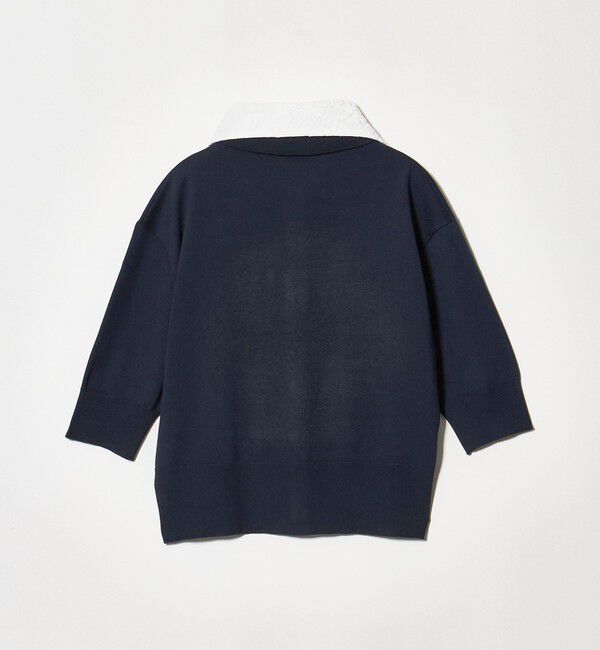 UNITED ARROWS green label relaxing「2WAY レース ポロ襟 5分袖 ニット カーディガン」|カーディガン|