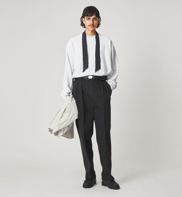 STEVEN ALAN「＜Steven Alan＞ ヘリンボーン イン ツープリーツ ドレス トラウザーズII」|スラックス|