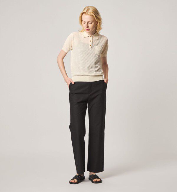 STEVEN ALAN「＜Steven Alan＞スクエア ジャガード ポロニット」|ニット・セーター|