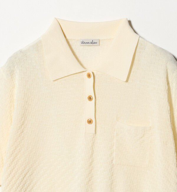 STEVEN ALAN「＜Steven Alan＞スクエア ジャガード ポロニット」|ニット・セーター|