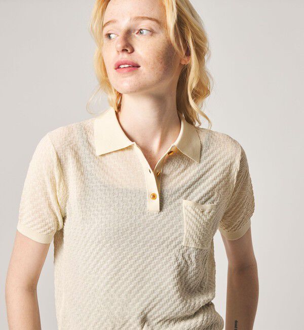 STEVEN ALAN「＜Steven Alan＞スクエア ジャガード ポロニット」|ニット・セーター|