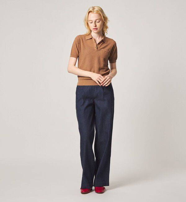 STEVEN ALAN「＜Steven Alan＞スクエア ジャガード ポロニット」|ニット・セーター|