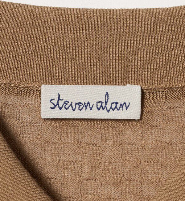 STEVEN ALAN「＜Steven Alan＞スクエア ジャガード ポロニット」|ニット・セーター|
