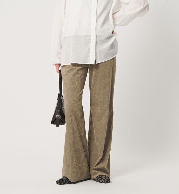 BEAUTY&YOUTH UNITED ARROWS「スエードライク フレアパンツ ウォッシャブル」|チノ|BEIGE