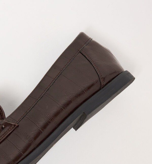 BEAUTY&YOUTH UNITED ARROWS「レザーライク エンボス ギャザー ローファー」|ローファー|