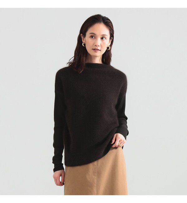 Demi-Luxe BEAMS 「フラッフィー ボートネック ニット」|ニット・セーター|BROWN