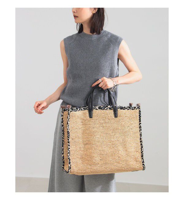 Demi-Luxe BEAMS 「A VACATION / TANK ラフィア LEOPARD トートバッグ」|トートバッグ|