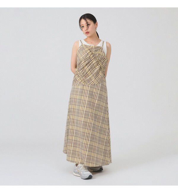 Ray BEAMS 「チェック キリカエ キャミ ワンピース」|ワンピース|YELLOW