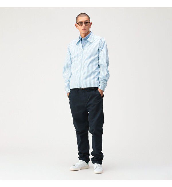 BEAMS「ストライプ ジップアップ シャツ」|シャツ・ブラウス|
