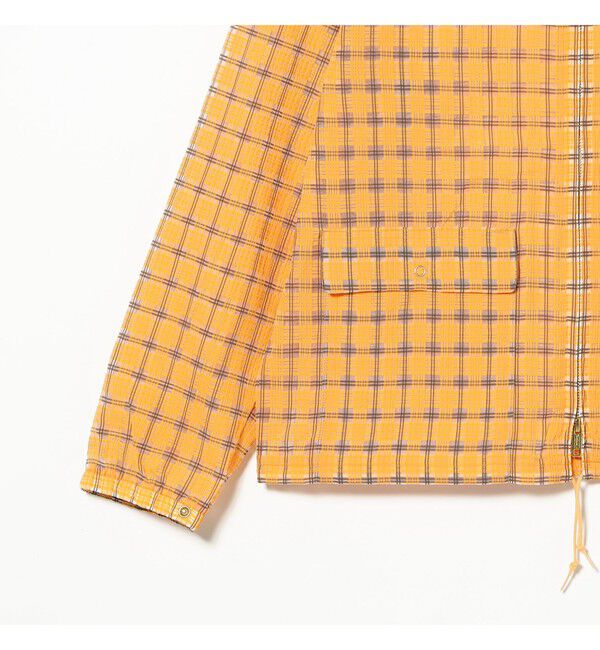 BEAMS PLUS「Swing Jacket Hoodie Nylon Airy Plaid」|ブルゾン・スタジャン|
