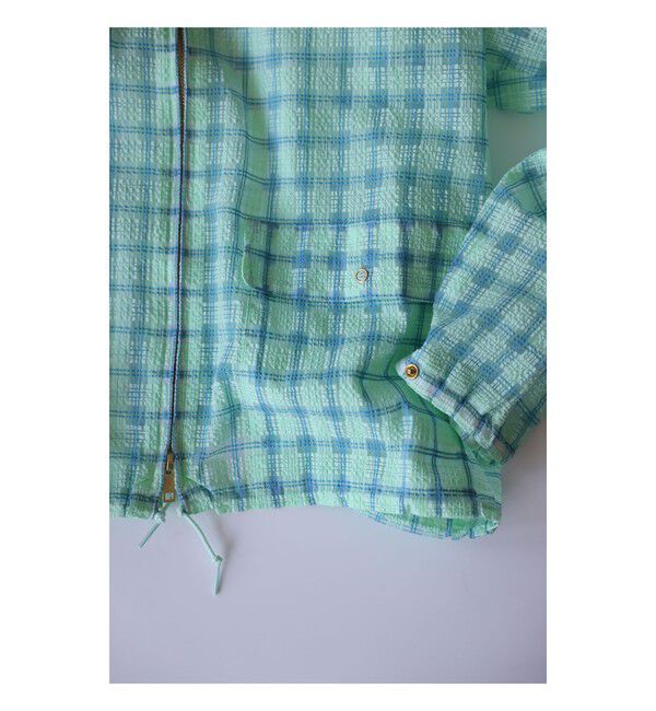BEAMS PLUS「Swing Jacket Hoodie Nylon Airy Plaid」|ブルゾン・スタジャン|