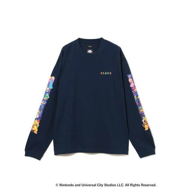 BEAMS「ザ・スーパーマリオギャラクシー・ムービー / PRINT SLEEVE TEE」|Tシャツ・カットソー|
