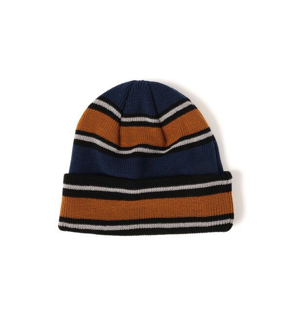BEAMS「マルチボーダー ワッチキャップ」|キャップ・キャスケット|NAVY