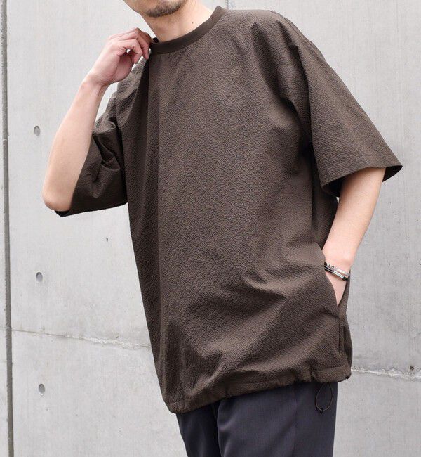 SHIPS any「SHIPS any: 〈撥水・軽量〉SOLOTEX(R) シアサッカー スピンドル Tシャツ◆」|Tシャツ・カットソー|