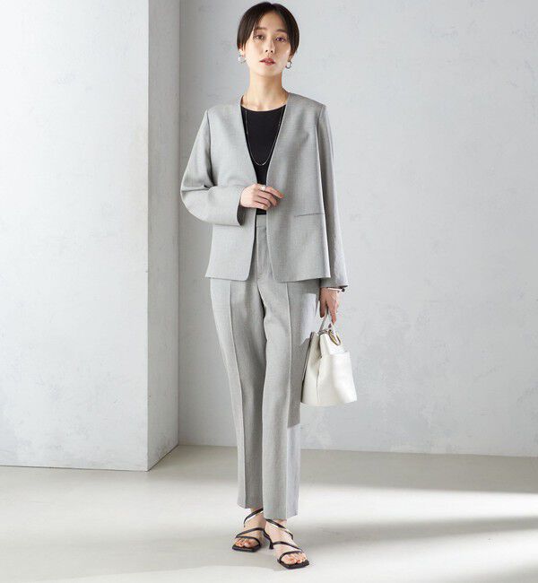 SHIPS for women「〈接触冷感/手洗い可能〉トリアセテート混 テーパード パンツ（セットアップ対応）◇」|その他|