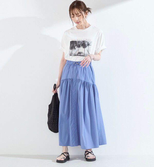 SHIPS Colors 「SHIPS Colors:〈接触冷感・UVカット・撥水〉マルチファンクション フレアスカート◇」|フレア|
