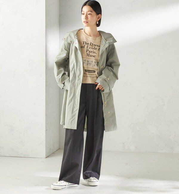 SHIPS for women「〈手洗い可 / 撥水加工 / UVカット〉 スタンドカラー フード コート」|その他|