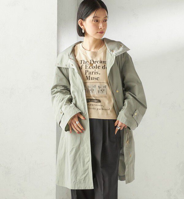 SHIPS for women「〈手洗い可 / 撥水加工 / UVカット〉 スタンドカラー フード コート」|その他|