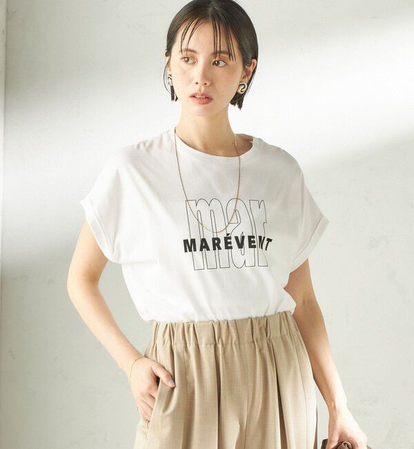 SHIPS for women「メルティ コットン プリント ロゴ ショート スリーブ Tシャツ」|Tシャツ・カットソー|