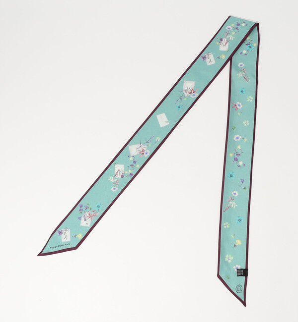 TOMORROWLAND GOODS「ATELIER TOMORROW FLOWER LETTER シルク ツイリースカーフ」|バンダナ・スカーフ|