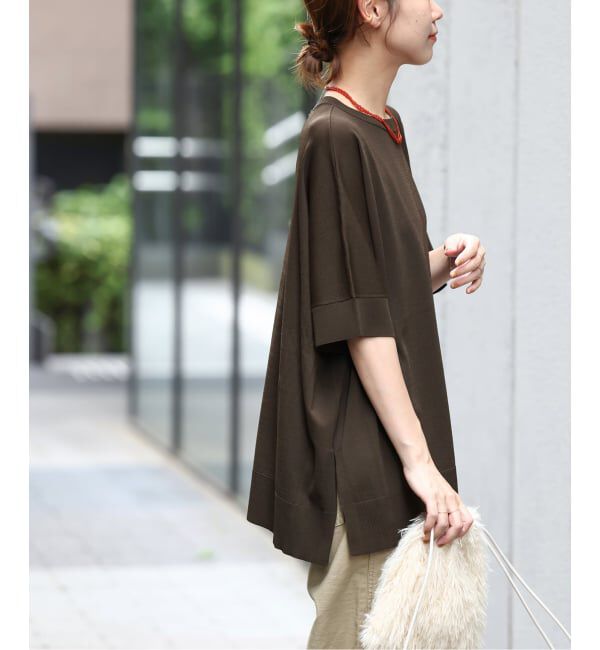 JOURNAL STANDARD relume「《追加3》接触冷感 / ウォッシャブルクールポンチョプルオーバー」|ニット・セーター|
