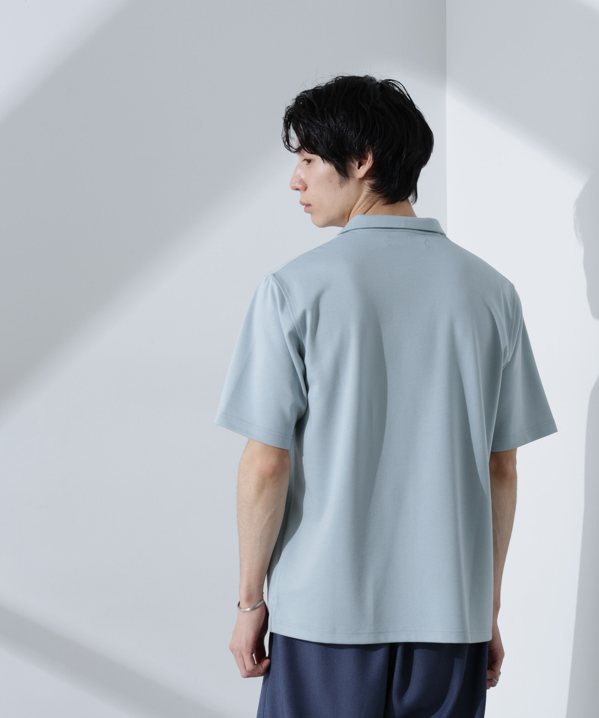 NANO universe「Pe/Ry鹿の子ポロシャツ 半袖」|Tシャツ・カットソー|