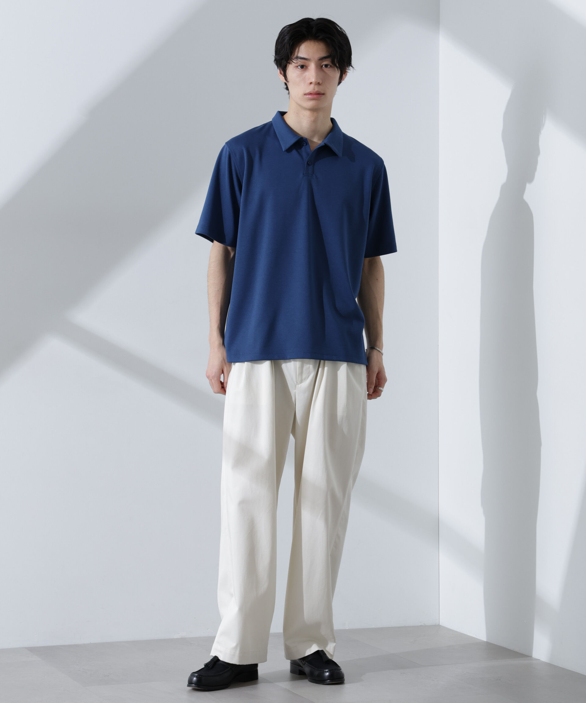 NANO universe「Pe/Ry鹿の子ポロシャツ 半袖」|Tシャツ・カットソー|