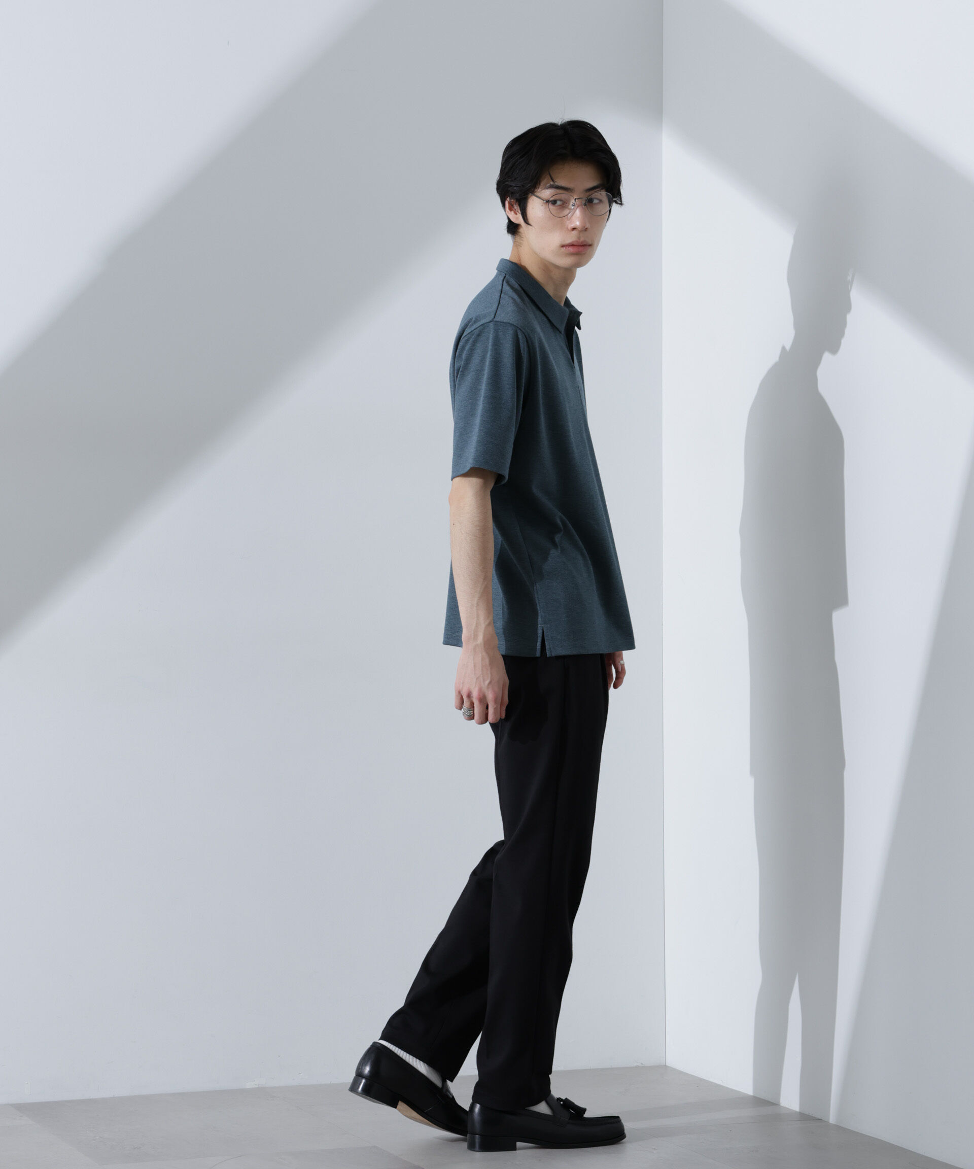 NANO universe「Pe/Ry鹿の子ポロシャツ 半袖」|Tシャツ・カットソー|
