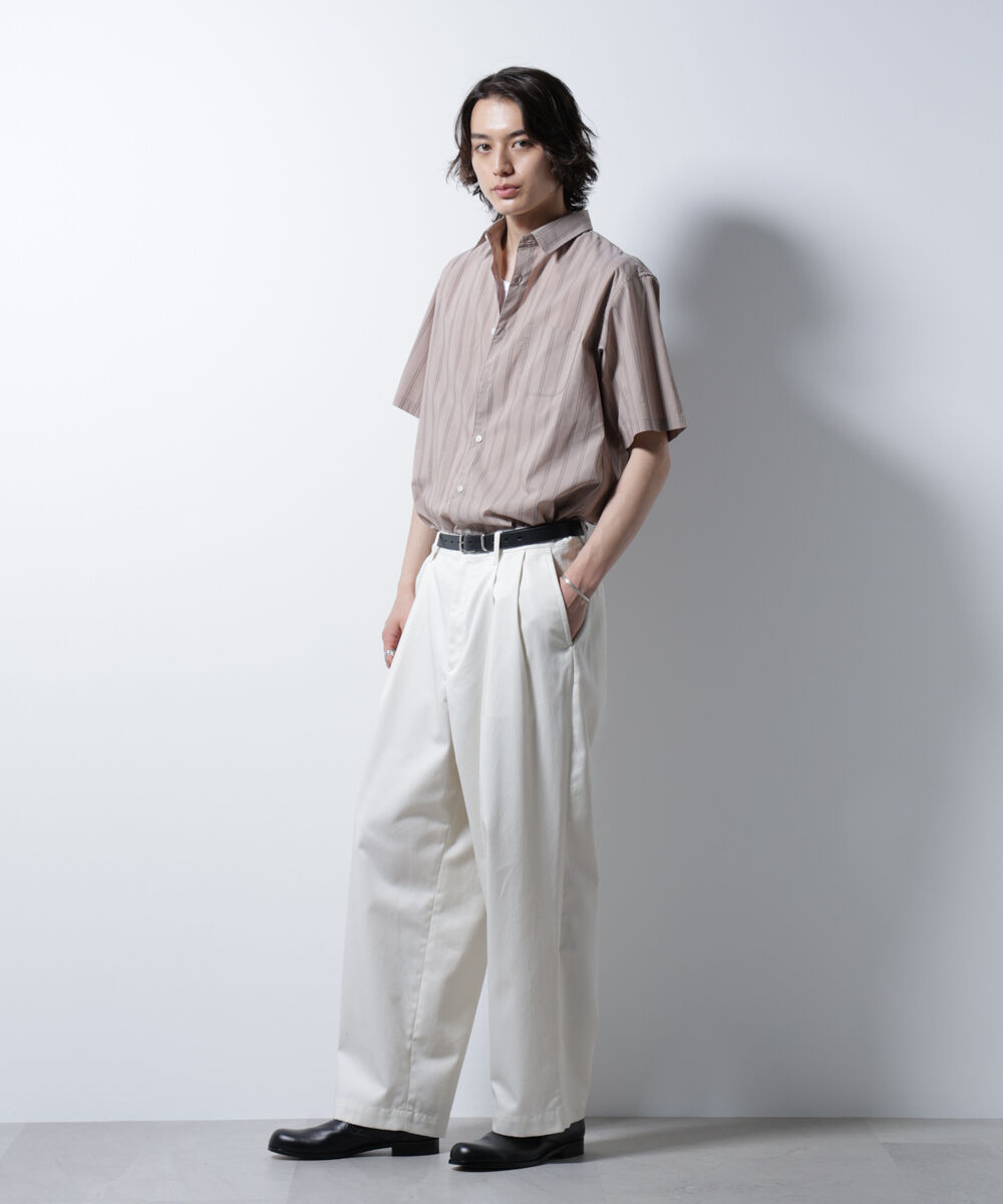 NANO universe「「ICE FLOW LINEN」バリエーションシャツ 半袖」|シャツ・ブラウス|
