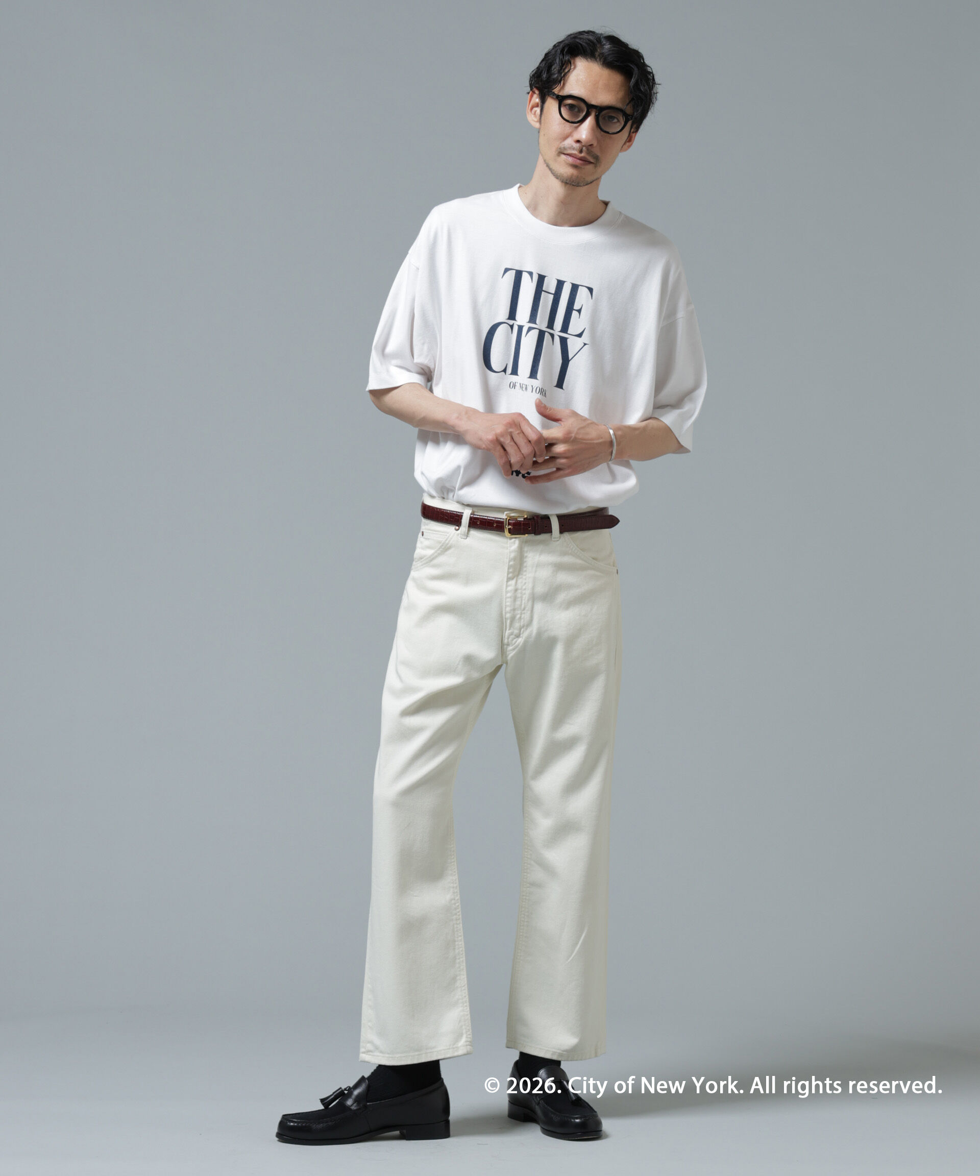 NANO universe「GOOD ROCK SPEED&times;Anti Soaked(R) 汗染み防止 NYC Tシャツ」|Tシャツ・カットソー|