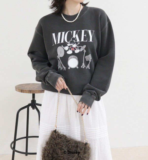 fredy emue「【GOOD ROCK SPEED/グッドロックスピード】MICKEYクルーネックプルオーバー」|スウェット・ジャージ|グレー系その他