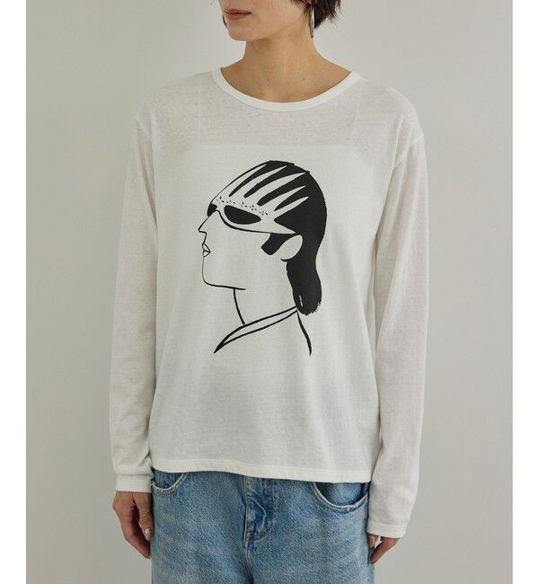 SALON adam et rope'「【Camille de Cussac by SALON】アートプリントロングスリーブTシャツ」|Tシャツ・カットソー|