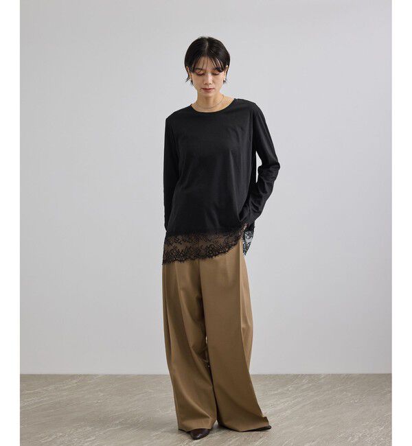 SALON adam et rope'「【WEB限定】ヘムレースプルオーバーカットソー」|Tシャツ・カットソー|