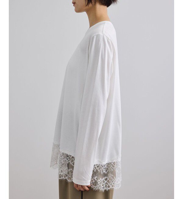 SALON adam et rope'「【WEB限定】ヘムレースプルオーバーカットソー」|Tシャツ・カットソー|