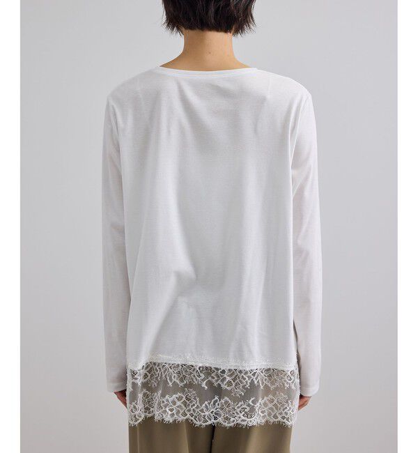 SALON adam et rope'「【WEB限定】ヘムレースプルオーバーカットソー」|Tシャツ・カットソー|