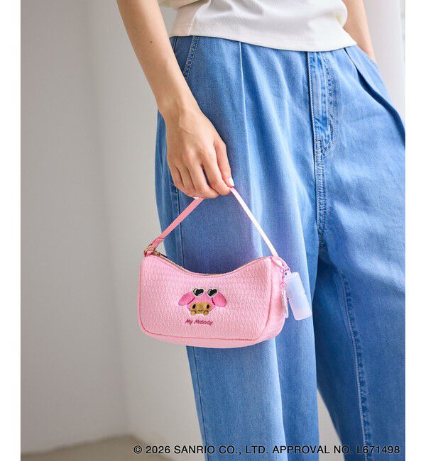 ROPE PICNIC PASSAGE「【サンリオキャラクターズ&times;ROPE' PICNIC】日焼けデザイン ハンドストラップ付き刺繍ポーチ」|ポーチ|