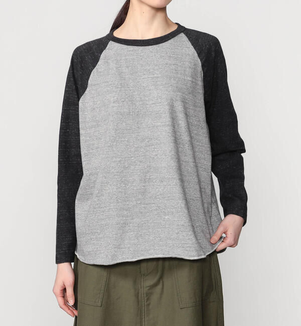  「FilMelange |〈別注〉ベースボール 長袖Tシャツ WOMEN」|Tシャツ・カットソー|GREY系1