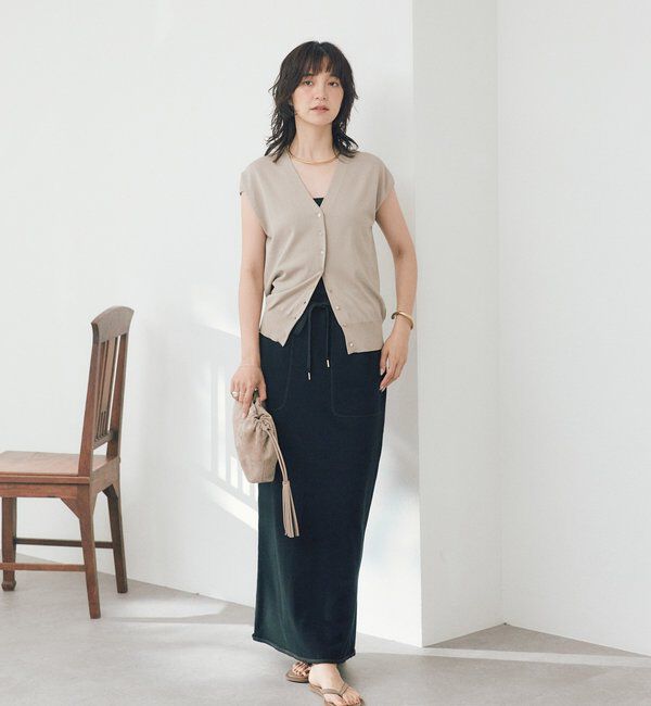  「【4サイズ展開】スウェットロングスカート」|スカート|