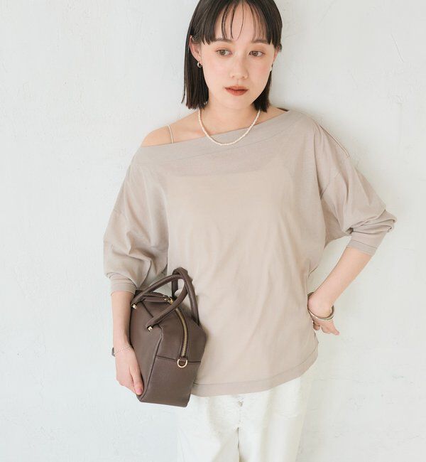  「【接触冷感/汗じみ防止】シアードルマンカットソー」|Tシャツ・カットソー|