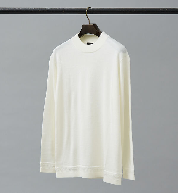 ABAHOUSE「Pure Merino ハイゲージモックネック ニット プルオーバー」|ニット・セーター|