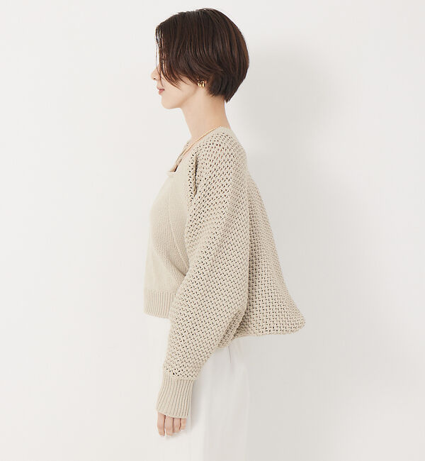 Rouge vif「ストレッチリリヤーンニットボレロ」|カーディガン|