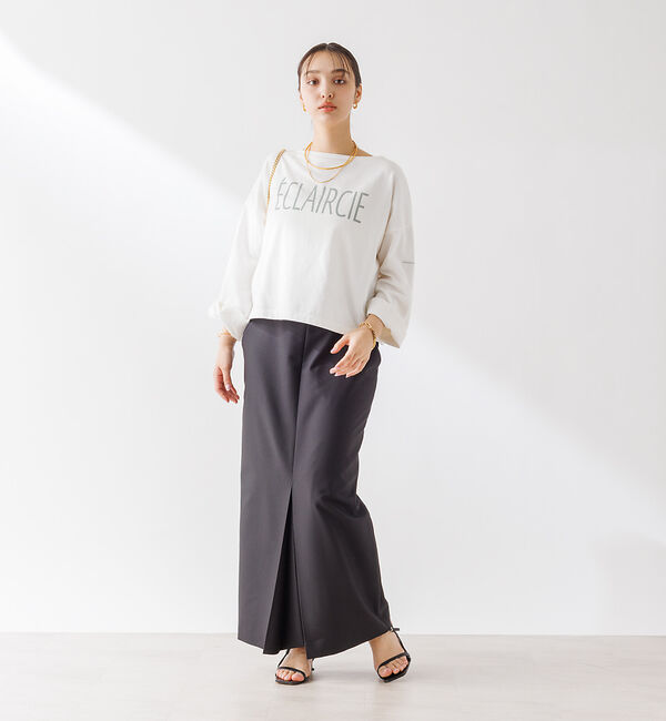 Rouge vif「ショート丈 ロゴミニ裏毛ロンT」|Tシャツ・カットソー|