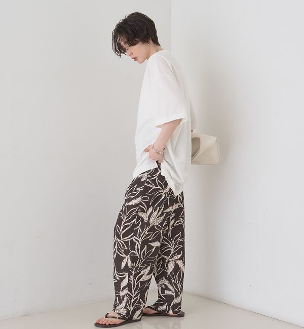 Rouge vif「リーフプリントルーズテーパードパンツ/ウエストゴム」|その他|