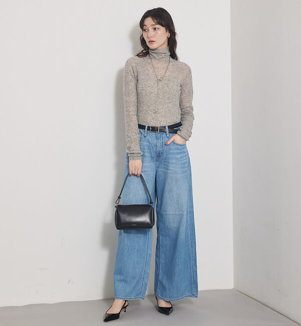 qualite「【冬の主役レイヤード】ウールカシミアシアータートルニット」|ニット・セーター|