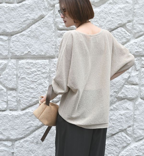 qualite「【夏まで快適に着られる】camifineニットプルオーバー」|Tシャツ・カットソー|