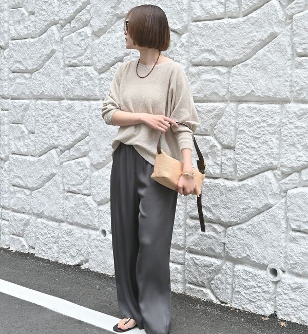 qualite「【夏まで快適に着られる】camifineニットプルオーバー」|Tシャツ・カットソー|