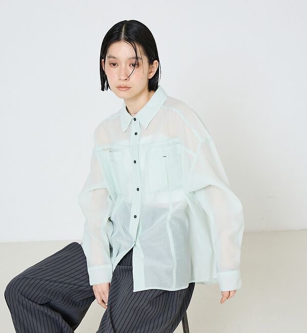 NOMINE「オーバーサイズ シアーシャツ」|シャツ・ブラウス|