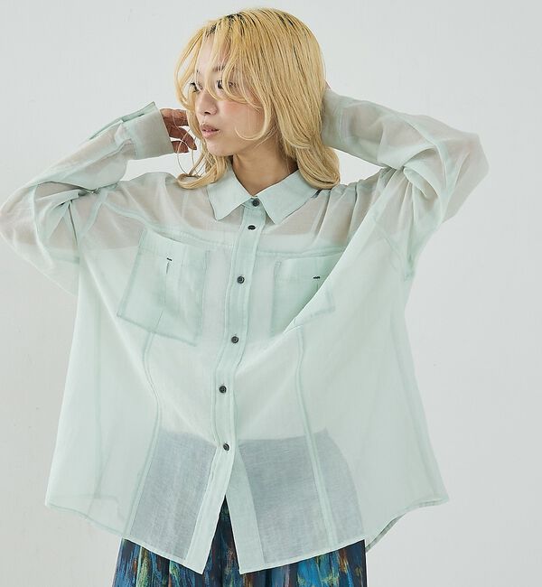 NOMINE「オーバーサイズ シアーシャツ」|シャツ・ブラウス|